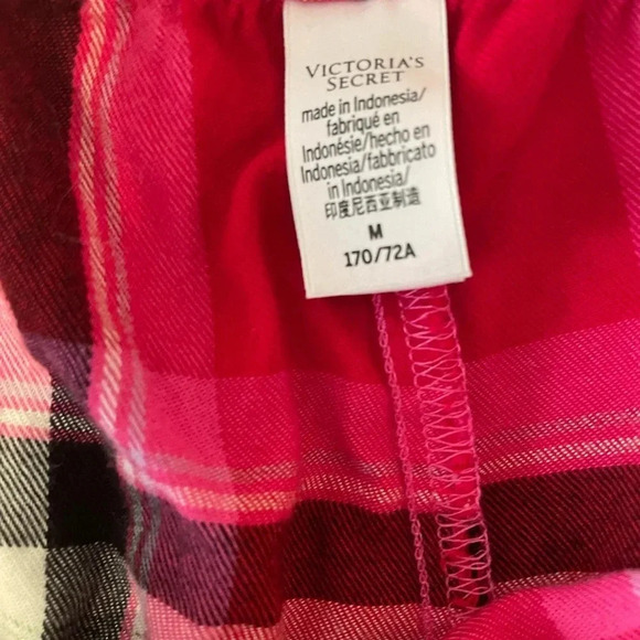 Victoria Secret Pink Plaid Pajama Set Top and Shorts Medium EUC Soft Sexy - Picture 9 of 13